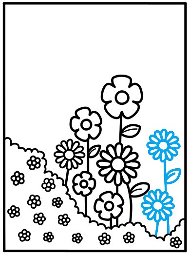 Hướng dẫn vẽ khu vườn đầy hoa - Bước 6