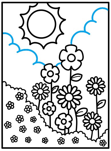 Hướng dẫn vẽ khu vườn đầy hoa - Bước 8