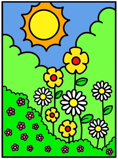 Hướng dẫn vẽ khu vườn đầy hoa - Bước 9