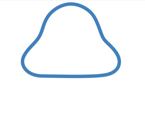 Hướng dẫn vẽ cây nấm nhỏ đơn giản. - Bước 1