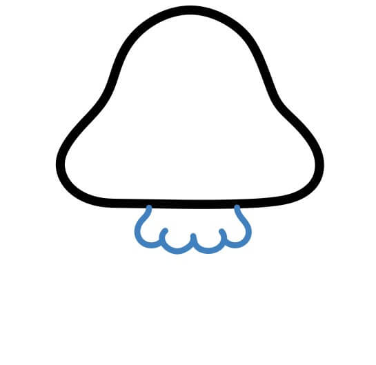 Hướng dẫn vẽ cây nấm nhỏ đơn giản. - Bước 2