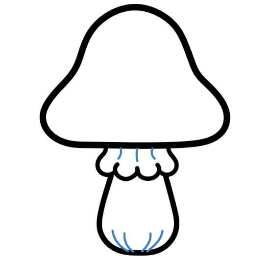 Hướng dẫn vẽ cây nấm nhỏ đơn giản. - Bước 4