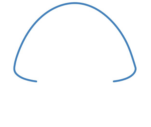 Hướng dẫn vẽ cây nấm hoạt hình đáng yêu. - Bước 1