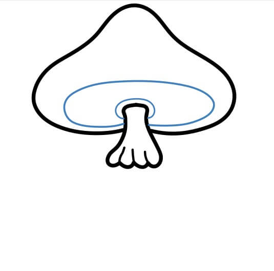 Hướng dẫn vẽ chi tiết một cây nấm lớn. - Bước 4