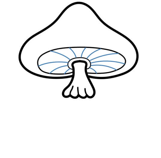 Hướng dẫn vẽ chi tiết một cây nấm lớn. - Bước 5