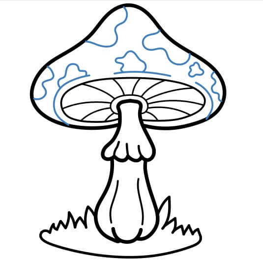 Hướng dẫn vẽ chi tiết một cây nấm lớn. - Bước 8