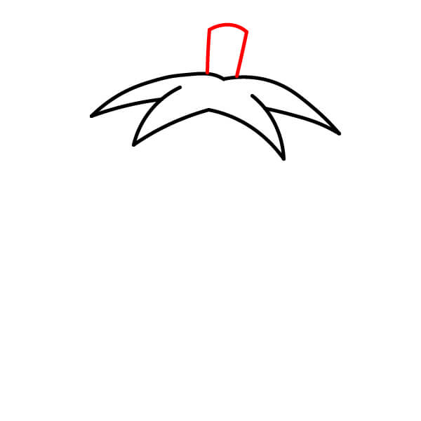 Hướng dẫn vẽ một Quả Cà Chua dễ thương từng bước một. - Bước 2