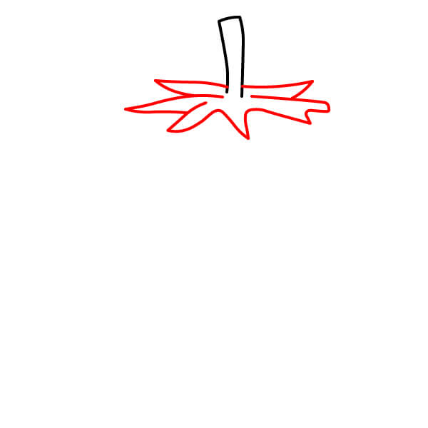 Hình vẽ Cà Chua hoạt hình đơn giản dành cho trẻ em. - Bước 2