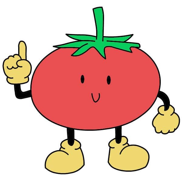 Hình vẽ Cà Chua hoạt hình đơn giản dành cho trẻ em. - Bước 8