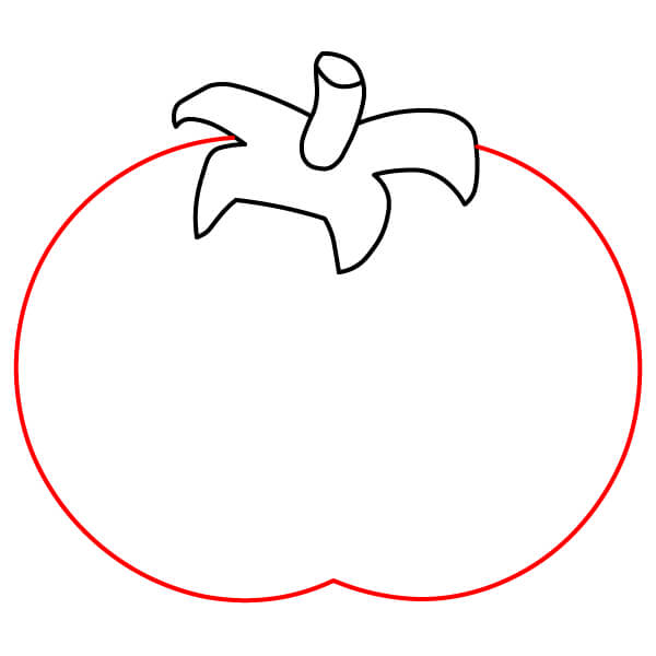 Hướng dẫn đơn giản cách vẽ một Quả Cà Chua - Bước 3