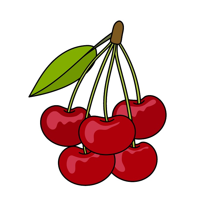 Hướng dẫn vẽ chùm Quả Cherry.