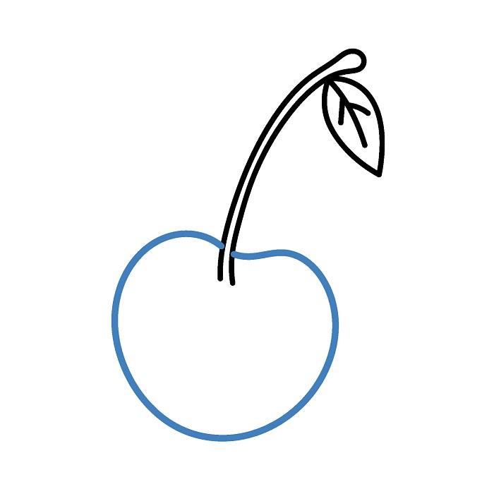 Hướng dẫn vẽ một Quả Cherry đơn giản. - Bước 3
