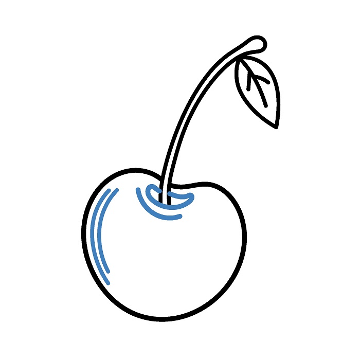 Hướng dẫn vẽ một Quả Cherry đơn giản. - Bước 4