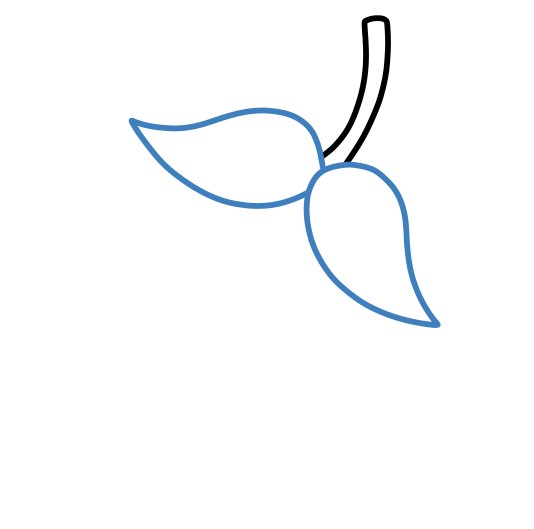 Hướng dẫn vẽ quả dâu tây đỏ mọng. - Bước 2