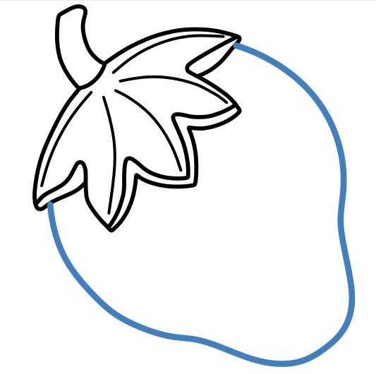 Hướng dẫn vẽ quả dâu tây đơn giản. - Bước 5