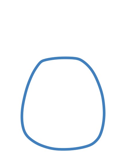 Hướng dẫn vẽ quả dứa hoạt hình vui vẻ. - Bước 1