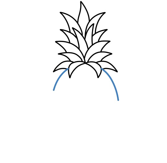 Hướng dẫn vẽ quả dứa đeo kính cực ngầu. - Bước 2