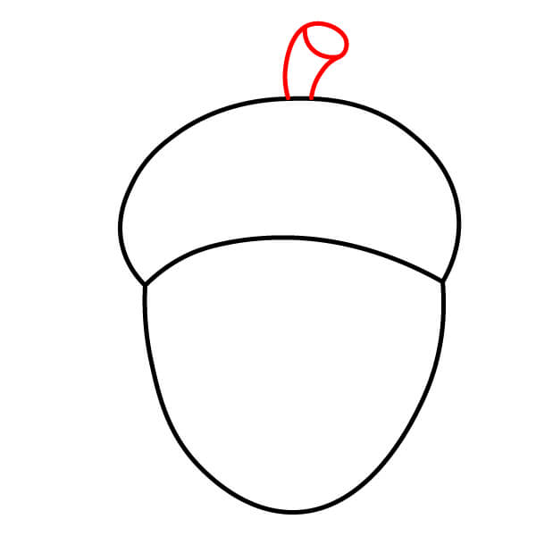 Hướng dẫn vẽ Quả Sồi vui vẻ và dễ dàng cho trẻ em - Bước 3