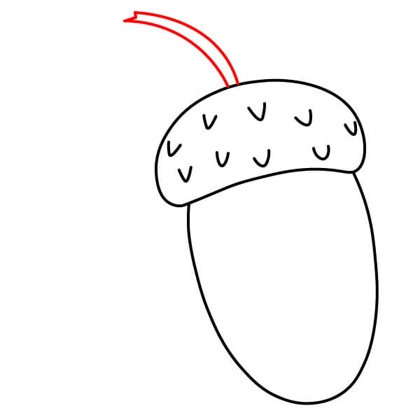 Hướng dẫn vẽ Quả Sồi đơn giản cho người mới bắt đầu - Bước 4