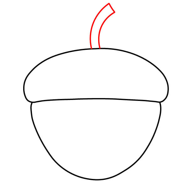 Hướng dẫn vẽ Quả Sồi hoạt hình - Bước 3