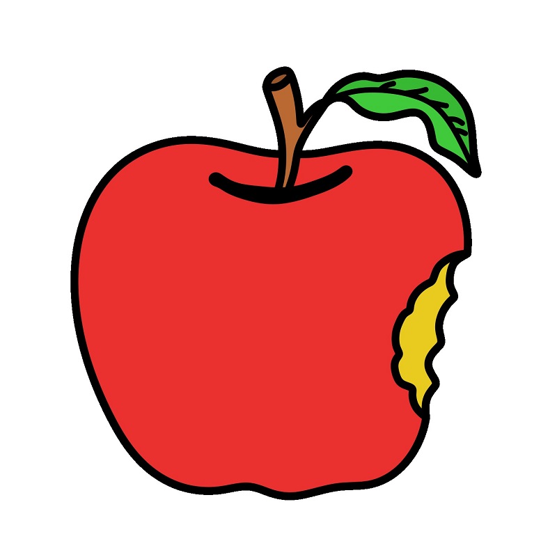 Hướng dẫn vẽ quả táo cắn dở. - Bước 6