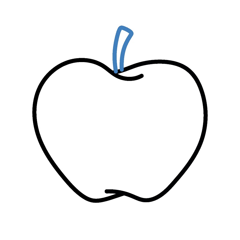 Hướng dẫn vẽ một quả táo bóng loáng. - Bước 3