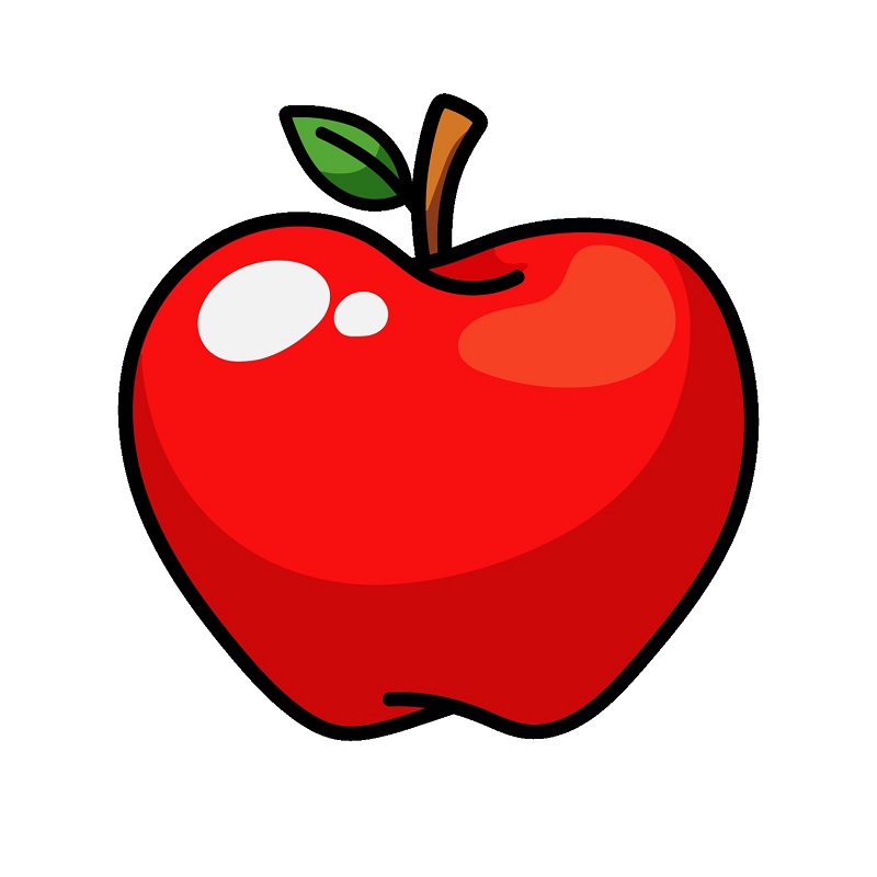 Hướng dẫn vẽ một quả táo bóng loáng. - Bước 5