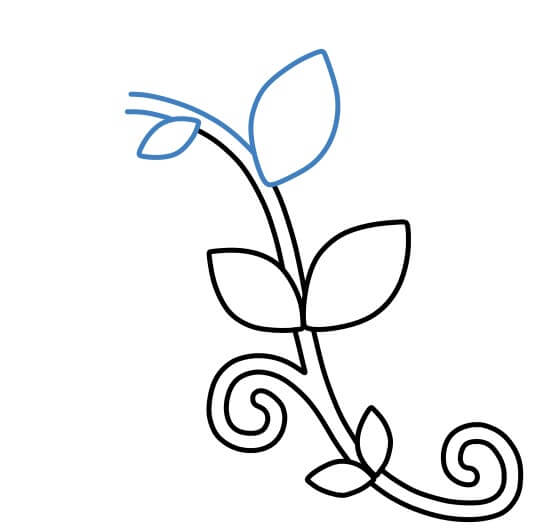 Hướng dẫn vẽ một nhánh dây leo cực dễ. - Bước 6