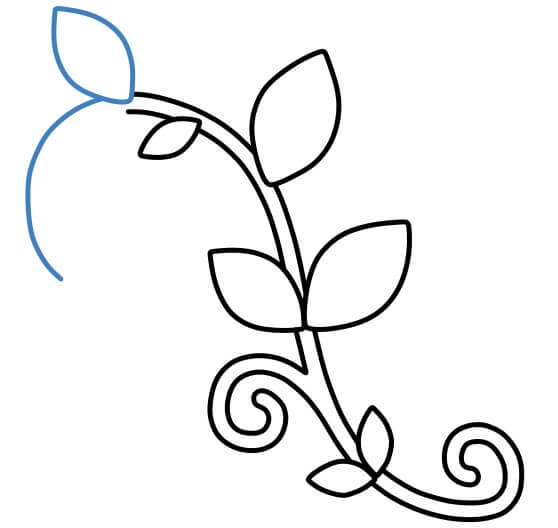 Hướng dẫn vẽ một nhánh dây leo cực dễ. - Bước 7