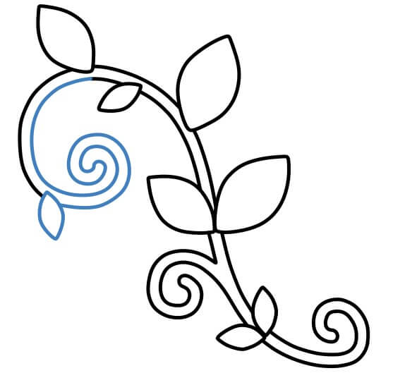 Hướng dẫn vẽ một nhánh dây leo cực dễ. - Bước 8