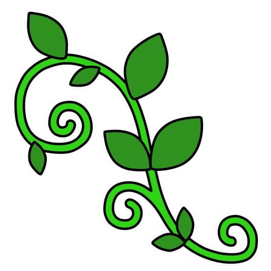 Hướng dẫn vẽ một nhánh dây leo cực dễ. - Bước 9