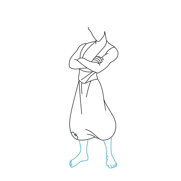 Hướng dẫn cách vẽ nhân vật Aladdin đơn giản cho bé - Bước 4