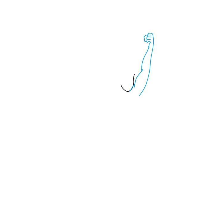 Hướng dẫn cách vẽ nhân vật Aladdin đang đu dây - Bước 2