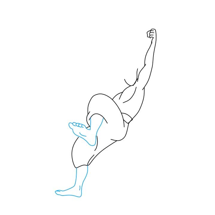 Hướng dẫn cách vẽ nhân vật Aladdin đang đu dây - Bước 4