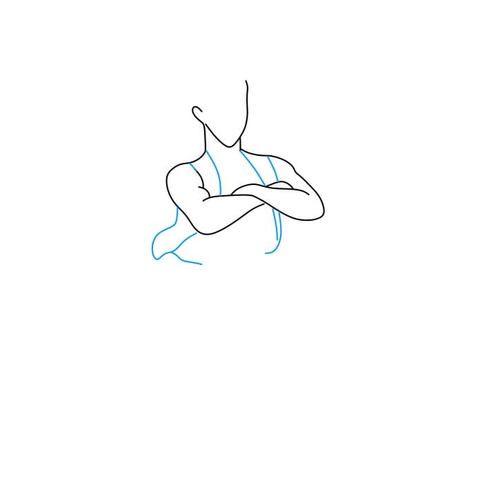 Hướng dẫn cách vẽ nhân vật Aladdin đang ngồi lên tấm thảm bay - Bước 3