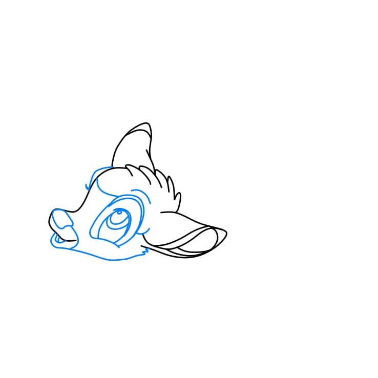 Hướng dẫn cách vẽ chú nai Bambi đơn giản cho bé - Bước 2