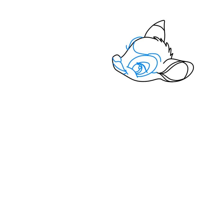 Hướng dẫn vẽ dễ dàng : chú nai Bambi - Bước 2