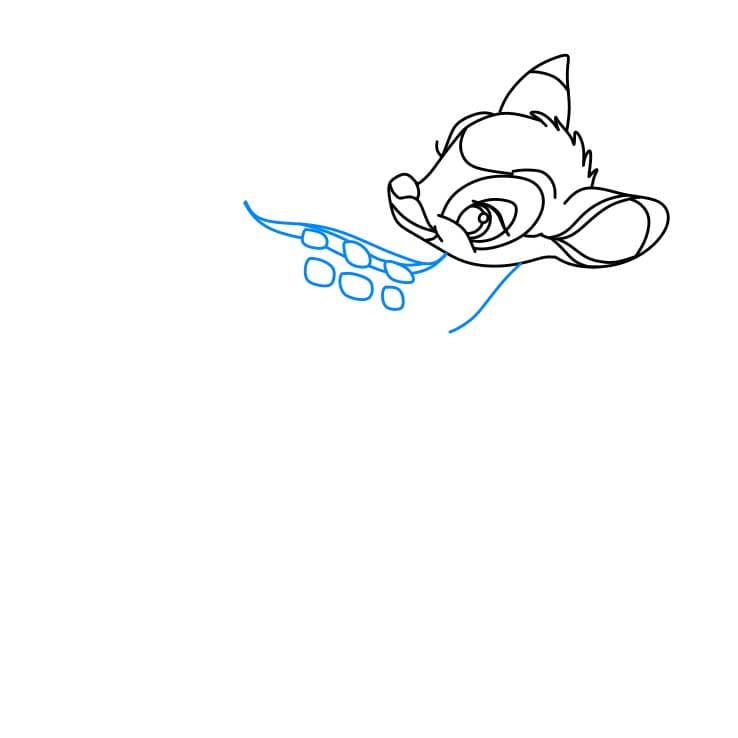 Hướng dẫn vẽ dễ dàng : chú nai Bambi - Bước 3