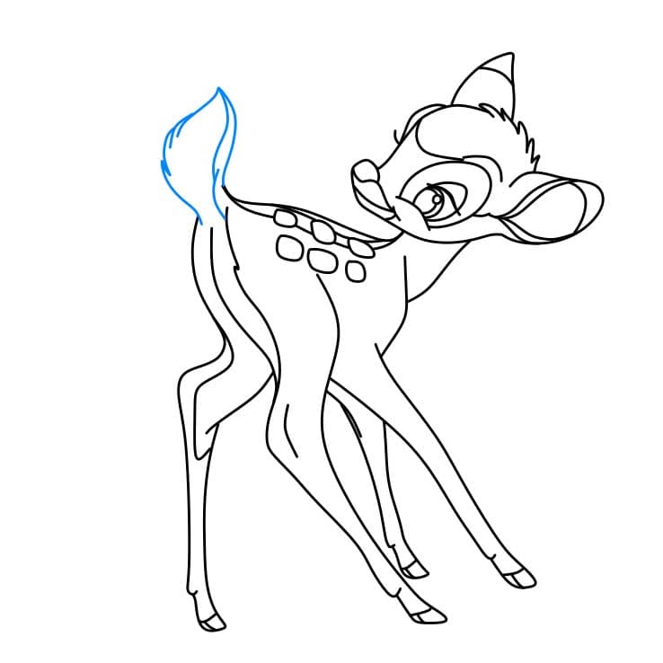 Hướng dẫn vẽ dễ dàng : chú nai Bambi - Bước 5