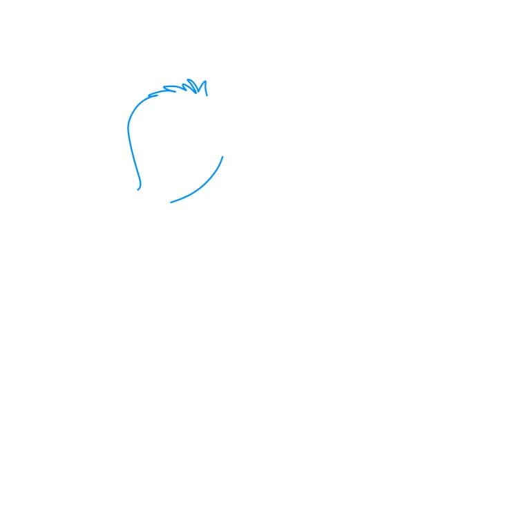 Hướng dẫn cách vẽ Bambi chi tiết từng bước cho bé - Bước 1