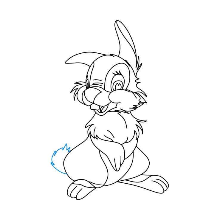 Hướng dẫn vẽ chú thỏ Thumper đơn giản dễ thương - Bước 5