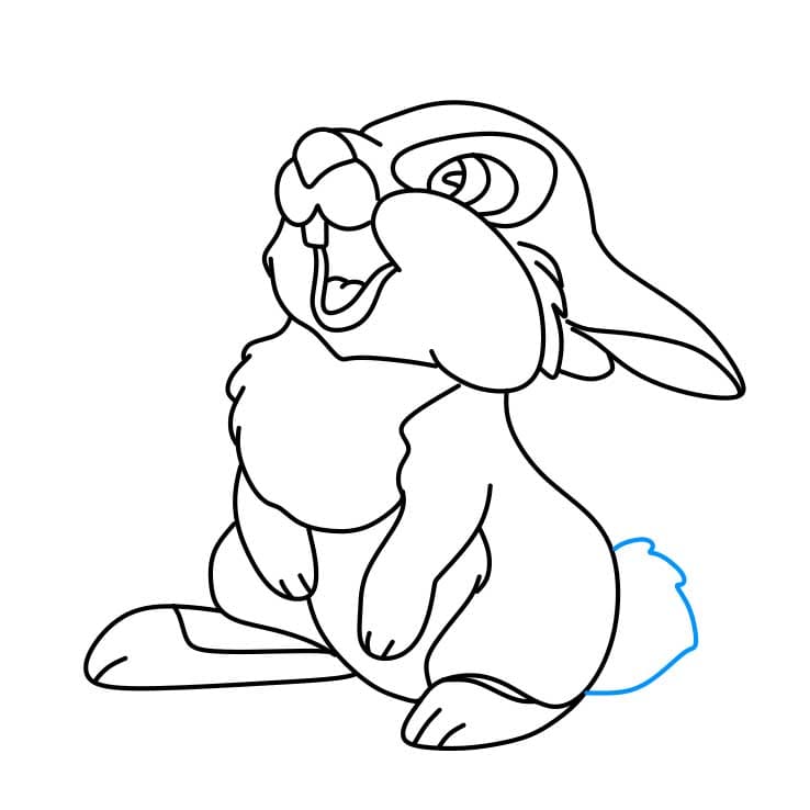 Hướng dẫn vẽ chú thỏ Thumper đáng yêu - Bước 5