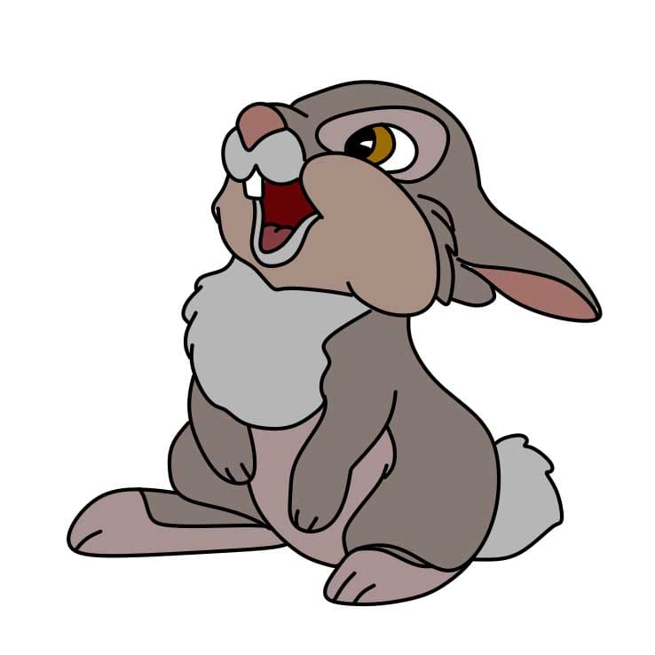 Hướng dẫn vẽ chú thỏ Thumper đáng yêu
