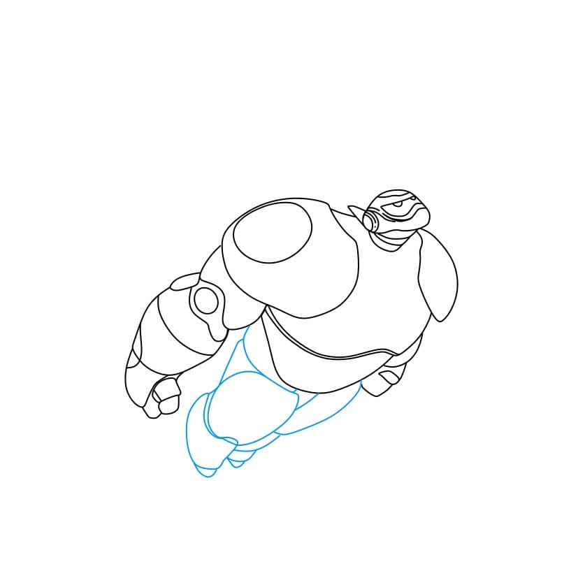 Hướng dẫn vẽ dễ dàng : nhân vật Baymax - Bước 4
