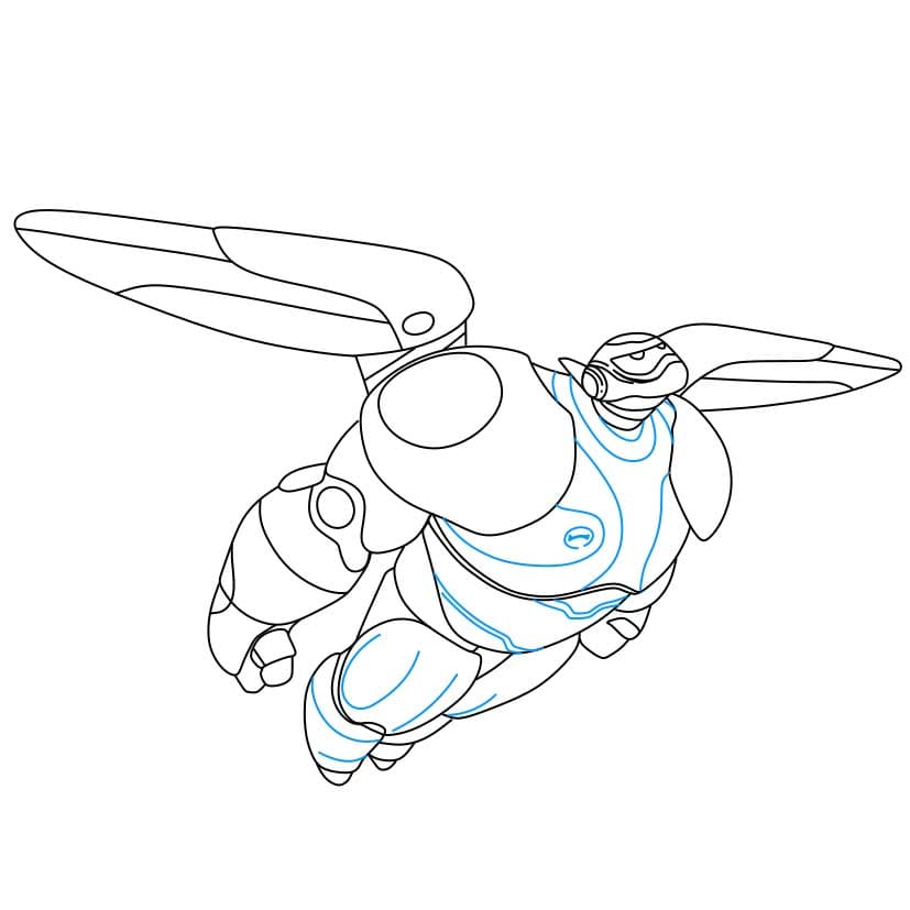 Hướng dẫn vẽ dễ dàng : nhân vật Baymax - Bước 6