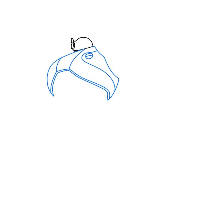 Hướng dẫn cách vẽ Baymax chi tiết từng bước cho bé - Bước 2