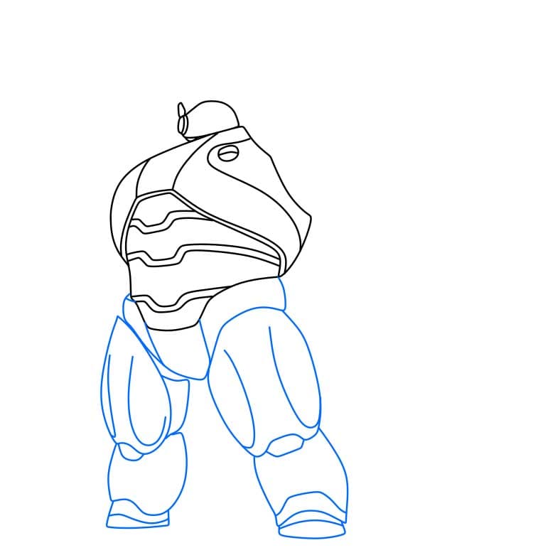 Hướng dẫn cách vẽ Baymax chi tiết từng bước cho bé - Bước 3