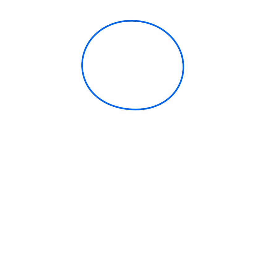 Hướng dẫn cách vẽ nhân vật Anpanman đơn giản - Bước 1