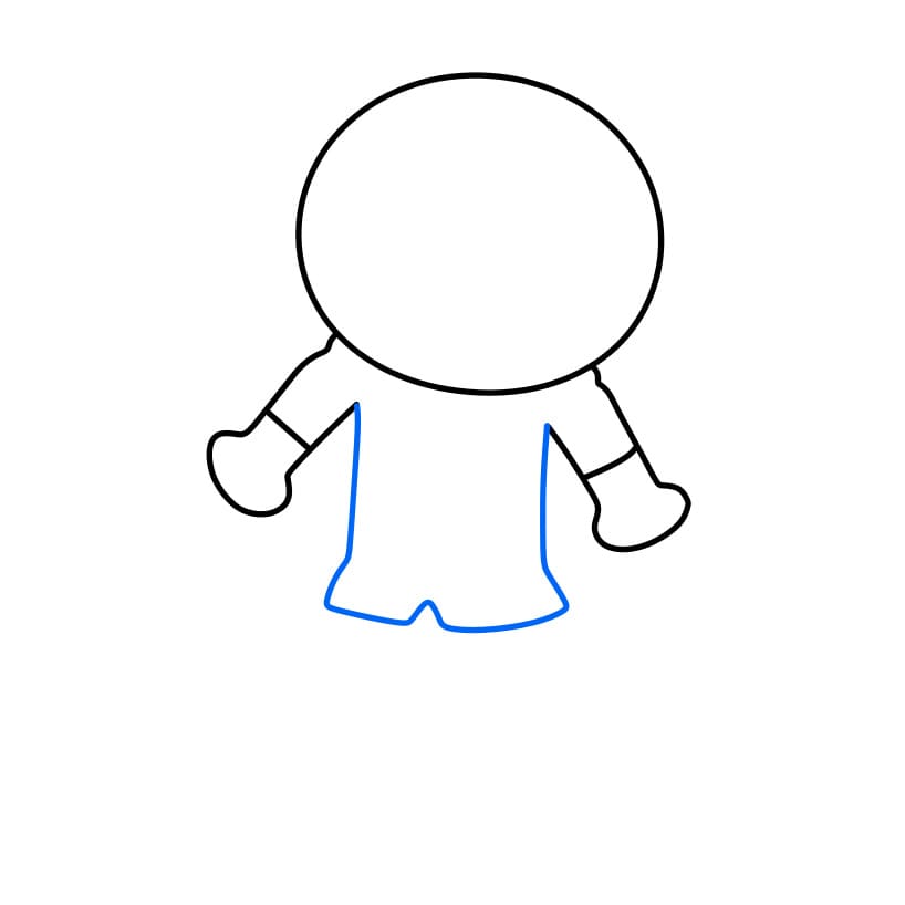 Hướng dẫn cách vẽ nhân vật Anpanman đơn giản - Bước 3