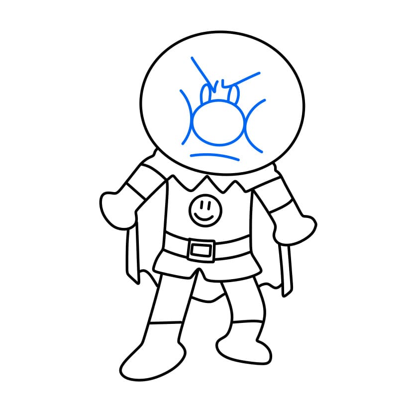 Hướng dẫn cách vẽ nhân vật Anpanman đơn giản - Bước 6